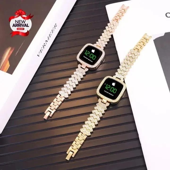 Women’s Digital Display Watch with Elegant Bracelet Strap
