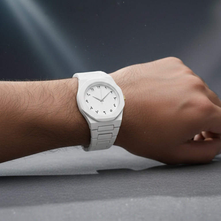 Full White Aura Watch Elegant Design